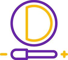 Contrast adjustment Line Two Color Icon vector