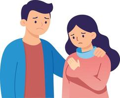 Supportive Interaction Between Two People vector
