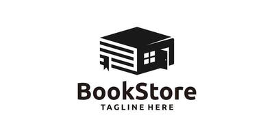 logo design combination book and store,shop,library,sale,buy,logo design template,creative,idea. vector