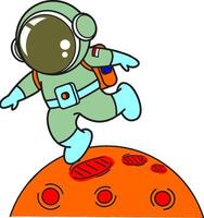 An astronaut is walking on the moon vector
