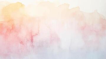Abstract horizontal colorful watercolor background. Hand drawn texture. Brush stroked painting pastel color illustration vector