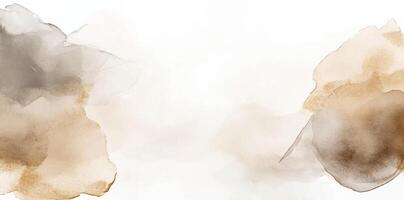 Abstract horizontal watercolor background. brown colored hand drawn texture. Brush stroked painting pastel color vector