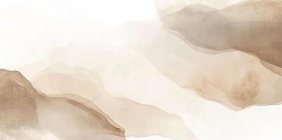 Abstract horizontal watercolor background. Brush stroked painting pastel warm color watercolour. Hand drawn texture vector