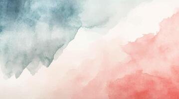 Abstract horizontal watercolor background. Brush stroked painting pastel color vector