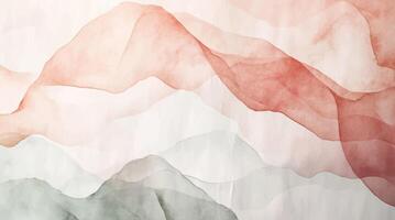 Abstract horizontal watercolor background. Hand drawn texture. Brush stroked painting pastel in red pink color vector