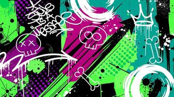 Abstract graffiti background with scribble, grunge and tagging hand-drawn style. vector