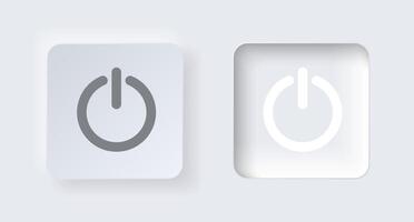 Neumorphic on button for interface application or web design. Simple elegant neumorphism trendy designs element UI components isolated on white background. vector
