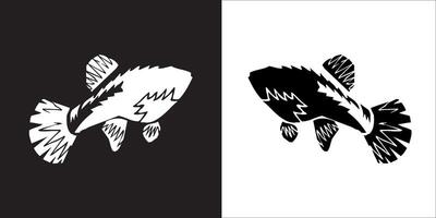 Illustration graphics of fish icon vector