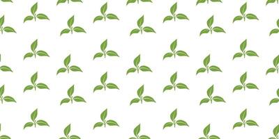 green leaves pattern background. Green tea leaf seamless pattern. tea leaves pattern background. seamless patterns with green leaves of tea. vector
