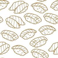 sushi pattern background. Japanese food seamless pattern background. sushi seamless pattern background. doodle sushi pattern background. vector