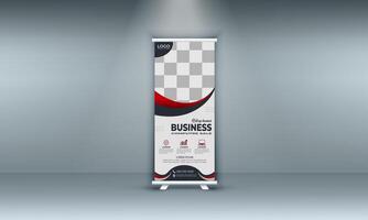 Creative Business Roll -Up Banner Design Template Layout vector