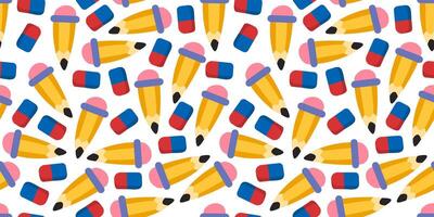 Back to school theme pattern. School and Education Pattern background. pencil seamless pattern. pencil pattern. Back to school Background. School seamless background. Education theme pattern. vector