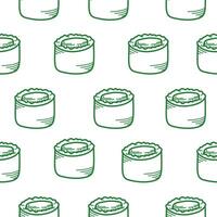 sushi pattern background. Japanese food seamless pattern background. sushi seamless pattern background. doodle sushi pattern background. vector