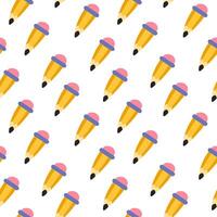 Back to school theme pattern. School and Education Pattern background. pencil seamless pattern. pencil pattern. Back to school Background. School seamless background. Education theme pattern. vector