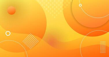 Dynamic shape background abstract with wave gradient yellow and orange liquid shape composition, line, circle, space for text for futuristic ads, booklets, banners and wallpaper. vector