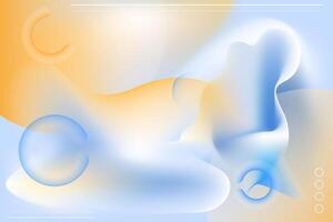 Abstract background with blue and yellow shapes vector