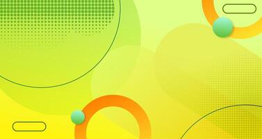 Dynamic shape background abstract with wave gradient green and yellow liquid shape composition, line, circle, space for text for futuristic ads, booklets, banners and wallpaper. vector