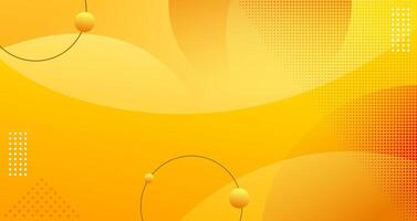 Dynamic shape background abstract with wave gradient yellow and orange liquid shape composition, line, circle, space for text for futuristic ads, booklets, banners and wallpaper. vector