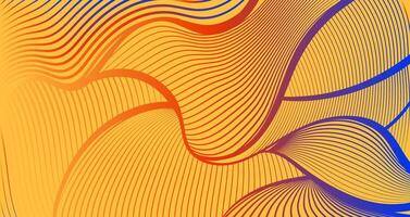 Abstract background with wavy lines and colors vector