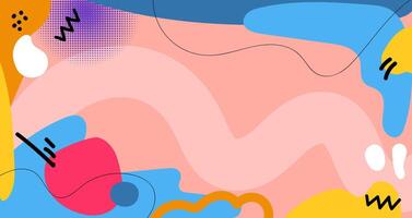 Abstract background with colorful shapes and lines vector
