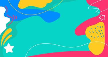 Colorful abstract background with shapes and lines vector