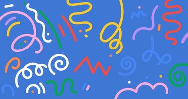 A colorful background with many different shapes and lines vector