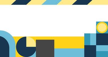 A blue and yellow background with a yellow and black stripe vector