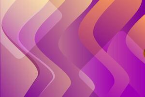 Abstract background with purple and orange waves vector