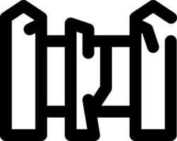 broken fence icon design, 32px size vector