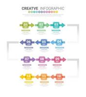 Presentation business infographic template. vector