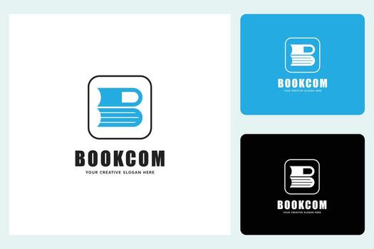 libro educativo logo diseño modelo vector