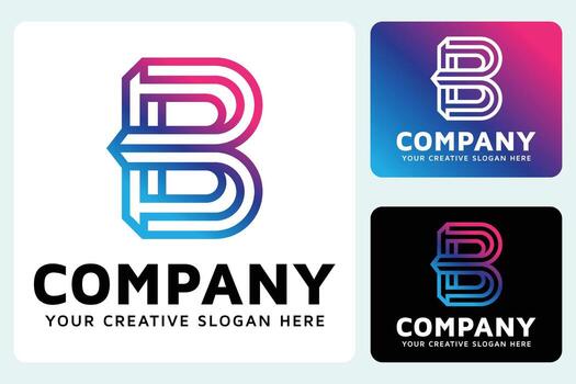 Initial B Letter Logo Design vector