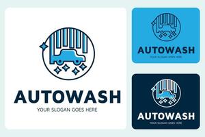 Auto Car Wash Logo Design vector