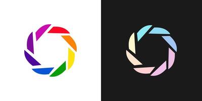 Circle Colorful color icon logo . Circular round graphic design vector