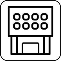 Building icon border black vector