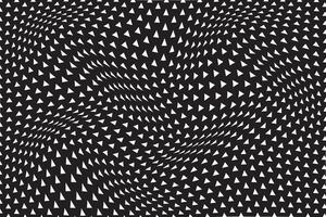 simple abstract white color rectangle wavy distort pattern on black color background a black and white geometric design with triangles in the middle vector