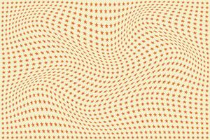 simple abstract banana split color small star wavy distort pattern on lemonade color background a illustration of a pattern with stars vector