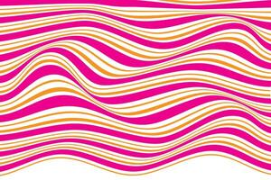 simple abstract orange pink color horizontal line wavy distort pattern a pink and yellow striped background with a white background vector