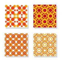 Seamless circle pattern in various sizes, perfect for backgrounds, textiles, and graphic design. vector