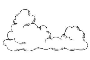 cute cloud. drawing in sketch style. simple sky drawing vector