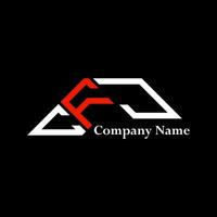 CFJ logo design, CFJ simple and modern logo. CFJ luxurious alphabet design vector