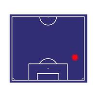 Right back or football defender, player position soccer, tactic and strategy, lineup athlete, protection skill, movement and coverage illustration vector