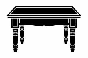a black and white illustration of a table print design vector