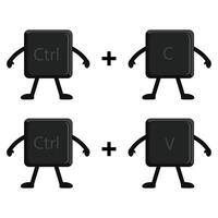 illustration of copy paste character keyboard vector