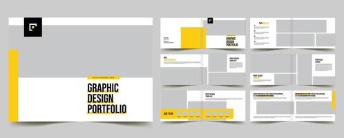 graphic design landscape portfolio design template, design collection portfolio proposal layout design. vector