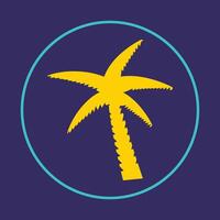 Palm tree trendy icon nice abstract illustration colorful artwork beautiful design vector