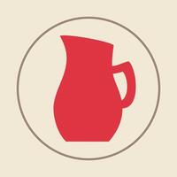 Water jug trendy icon righteous abstract illustration colorful artwork beautiful design vector