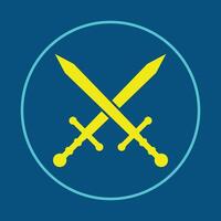 Sword trendy icon plausible abstract illustration colorful artwork beautiful design vector