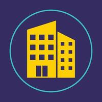 Building trendy icon nice abstract illustration colorful artwork beautiful design vector