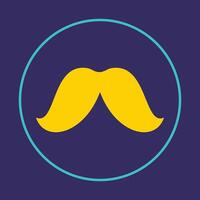 Mustache trendy icon nice abstract illustration colorful artwork beautiful design vector